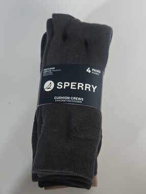 Sperry  Cushion Crew Socks - 4 Pack NWT Size 6-12